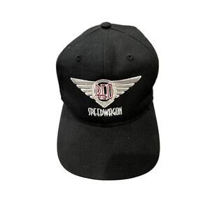 Vintage 90s Head To Toe Mens Black REO Speedwagon 25th Anniversary Snapback Hat